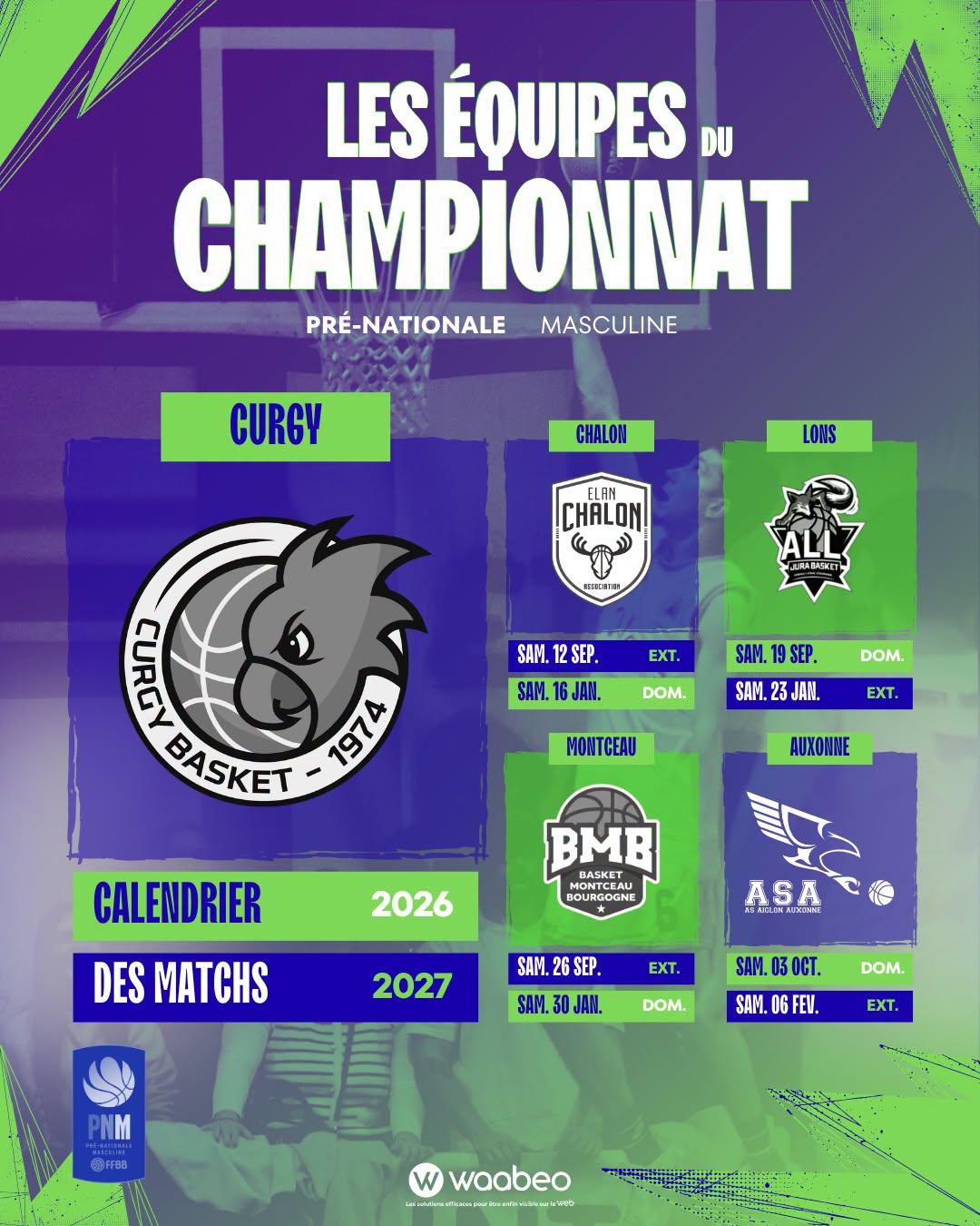Curgy Basket Matchs début saison 2026-2027