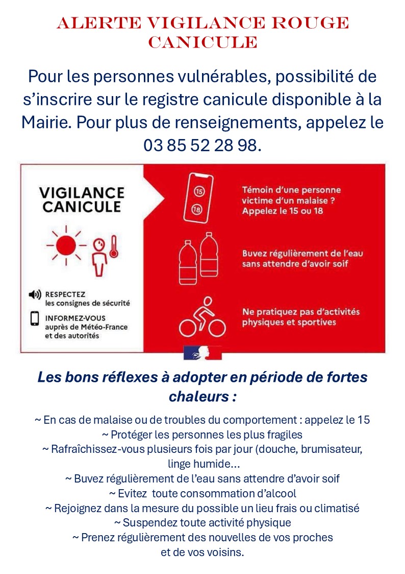 Vigilance rouge Canicule